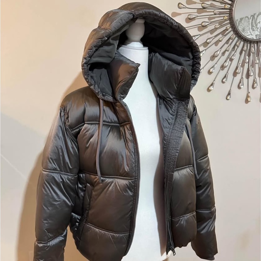 silver / grey Zara puffer jacket size Small